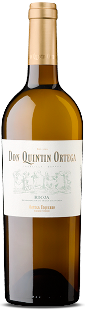 Botella de vino blanco de autor de Rioja Don Quintín de Bodegas Ortega Ezquerro